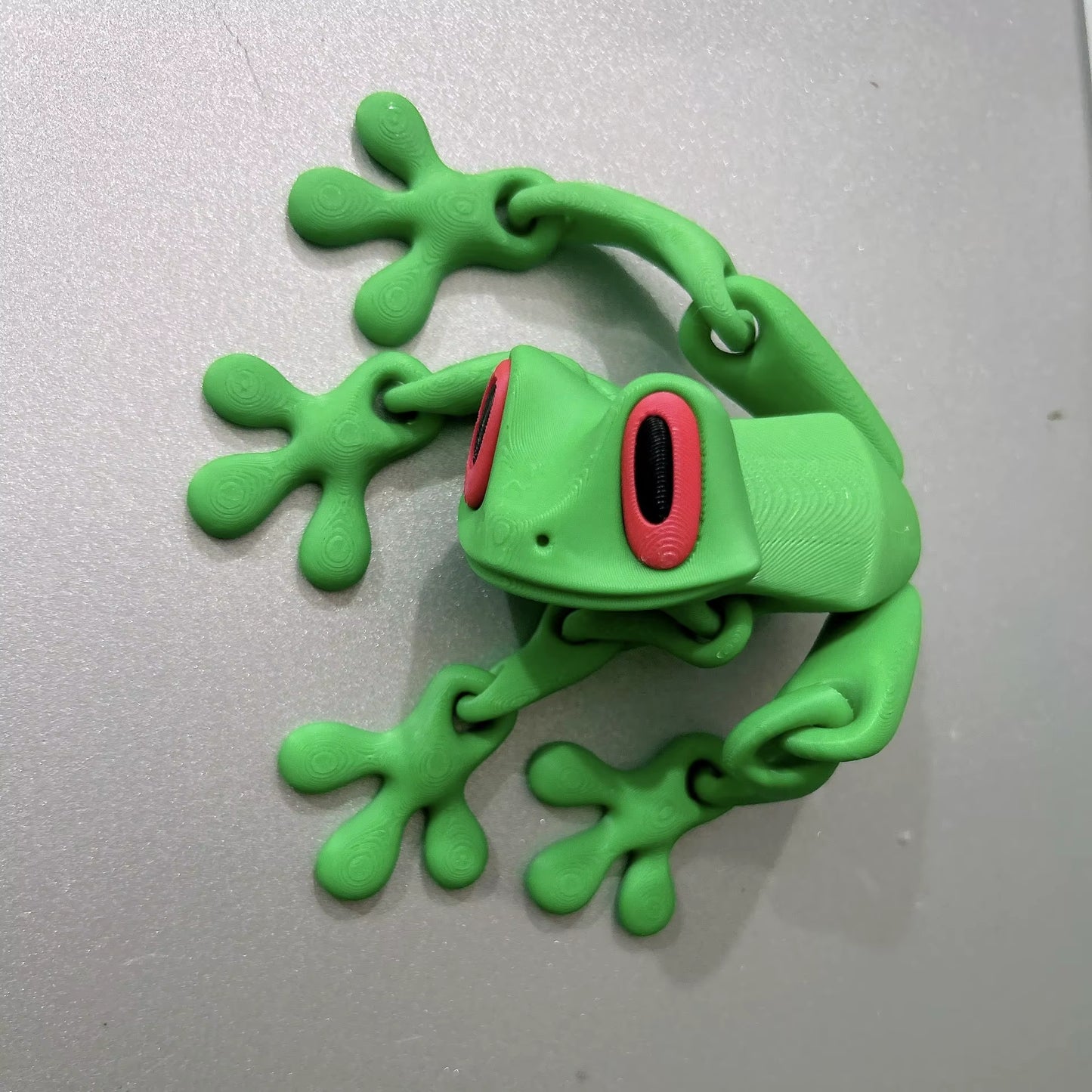 3D Printed Frog Ornament Joint Movable Non-Magnetic Model Cute Simulation Animal Figurine Desktop Frogs Handicraft Decoration