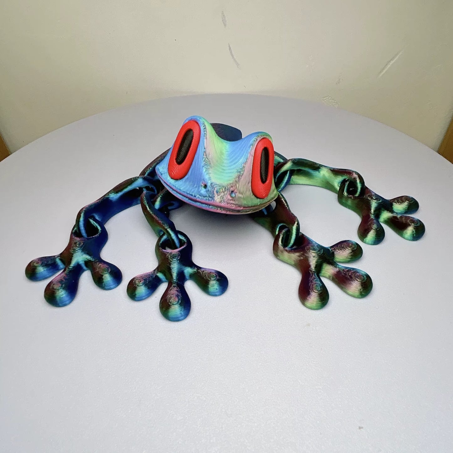 3D Printed Frog Ornament Joint Movable Non-Magnetic Model Cute Simulation Animal Figurine Desktop Frogs Handicraft Decoration
