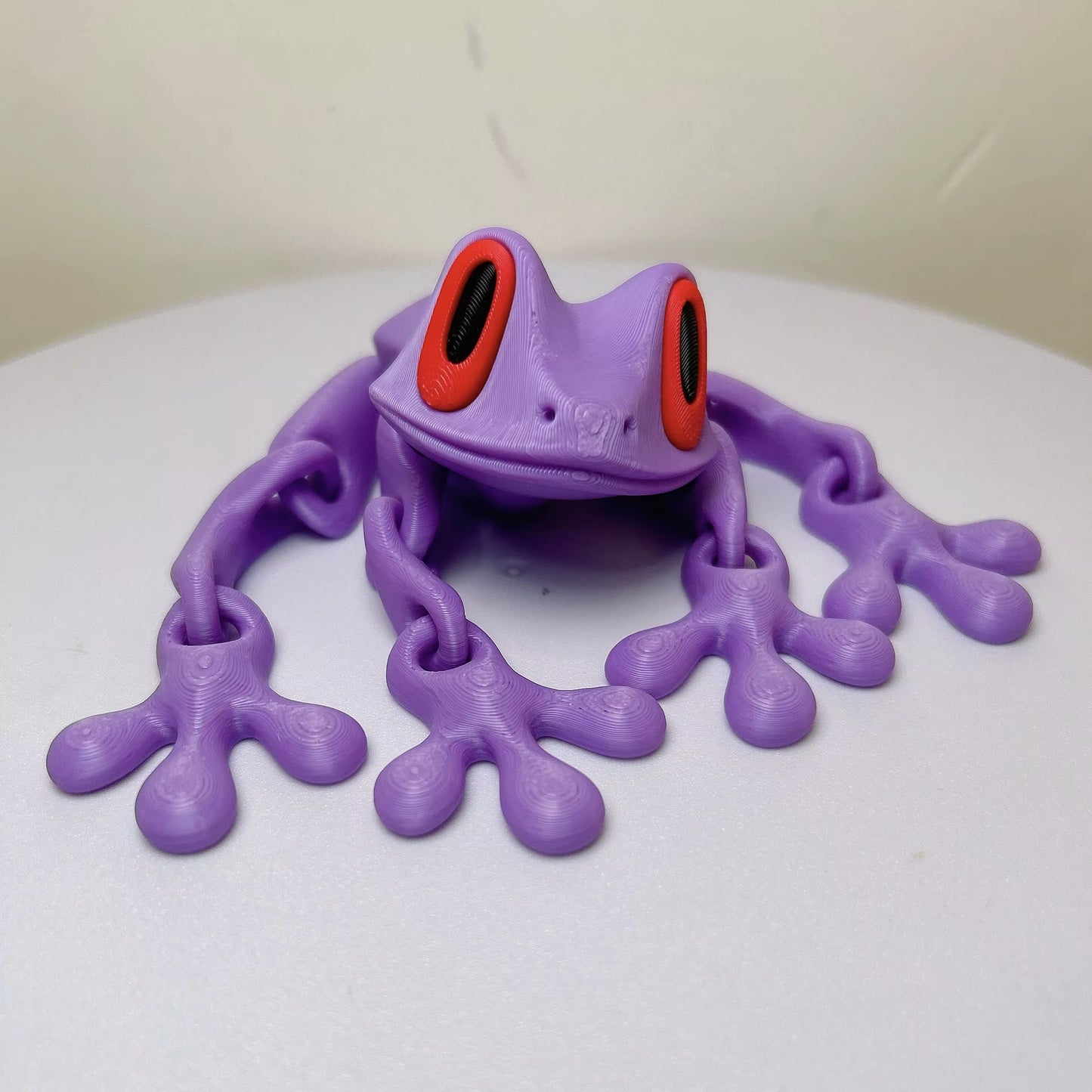 3D Printed Frog Ornament Joint Movable Non-Magnetic Model Cute Simulation Animal Figurine Desktop Frogs Handicraft Decoration