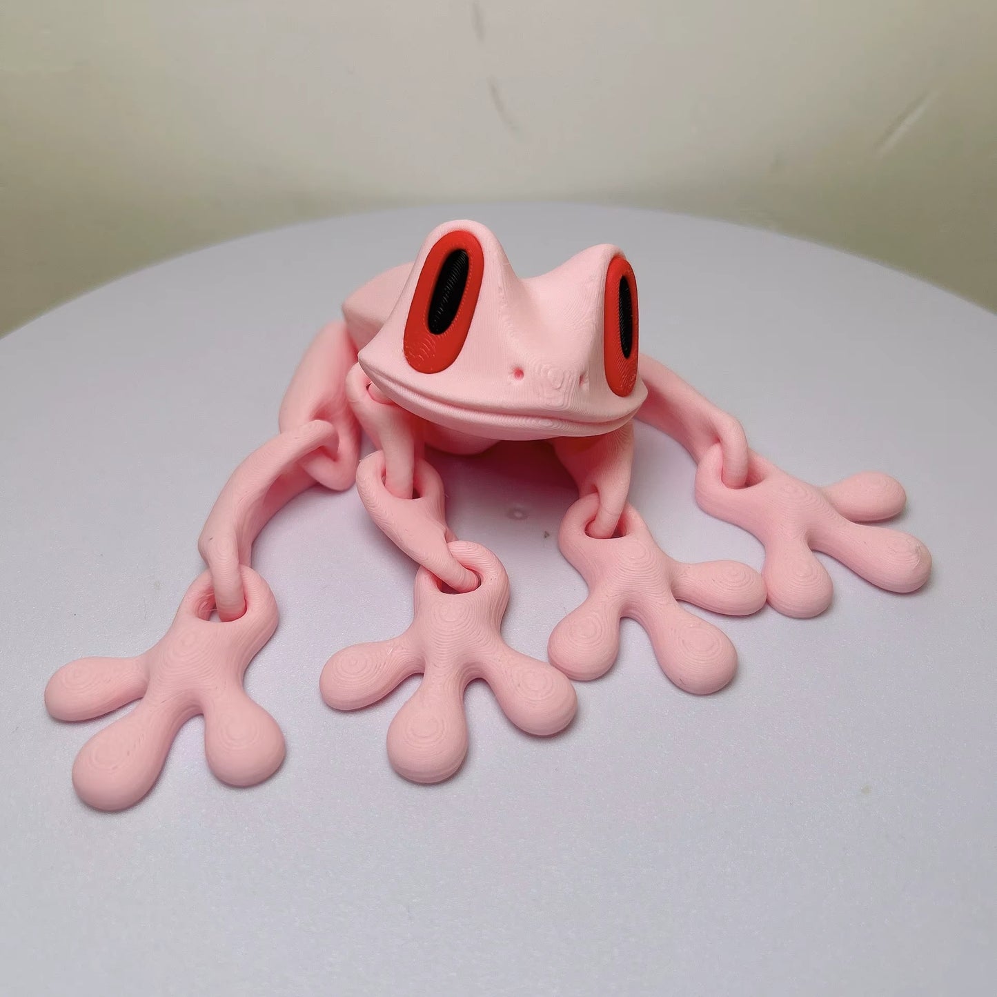 3D Printed Frog Ornament Joint Movable Non-Magnetic Model Cute Simulation Animal Figurine Desktop Frogs Handicraft Decoration